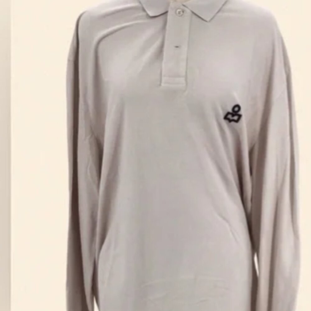 Isabel Marant Gray Polo Shirt with Relaxed Fit Size XL